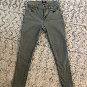 express olive skinny pants